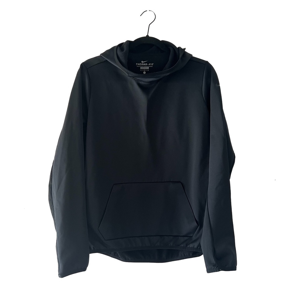 Nike - Women’s Therma-Fit High Neck Hooded Sweatshirt (Black, L)